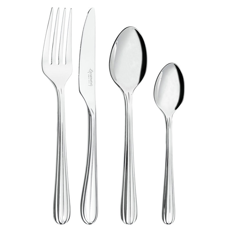 Grunwerg Luma 24 Piece Cutlery Set for 6 People, 18/10 Stainless Steel