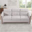 Canapé confortable en bois massif à trois places - Coussins moelleux, durables et durables, canapé de 79,5 po pour le salon