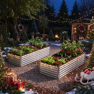 Lit de jardin surélevé en métal pour l'extérieur