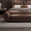 Banc de chambre en cuir brun avec banc d'entrée-112000775