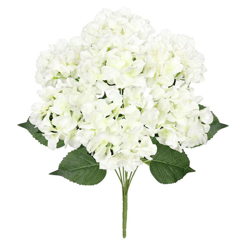 Tige d'hortensia de luxe Cragmont, Blanc, crème