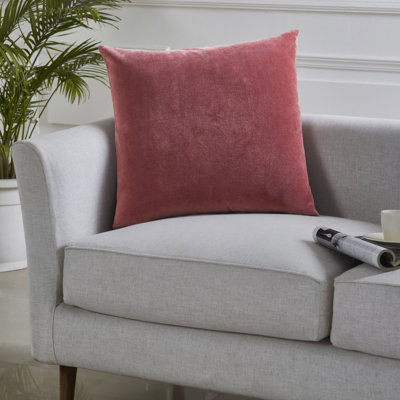 Housse de coussin décorative 100 % velours de coton avec fermeture éclair, ensemble de 2