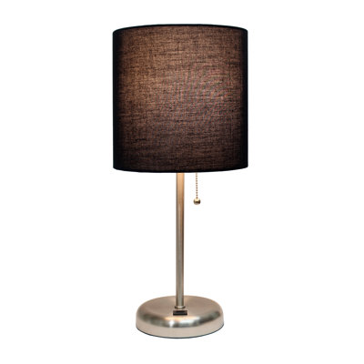 Lampe de table en métal Markayden USB