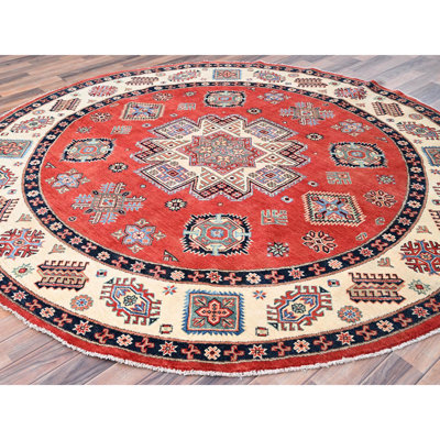 Ziwot One-of-a-Kind 8' X 8' New Age Round Wool Area Rug