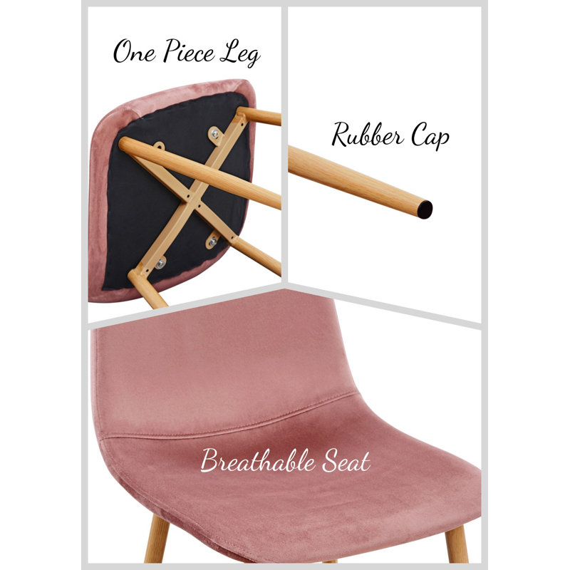 Chaises d'appoint Jaquita, Rose