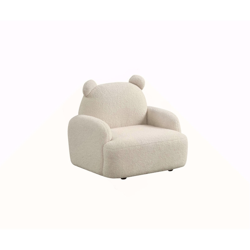 Fauteuil pour enfants en forme de sherpa beige l 25,5 po Rosella, Beige