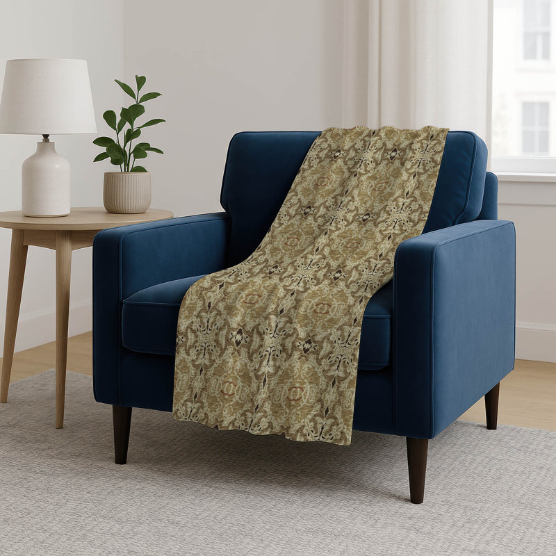 Jeté en médaillon Addison Sherpa ASB783, Brun