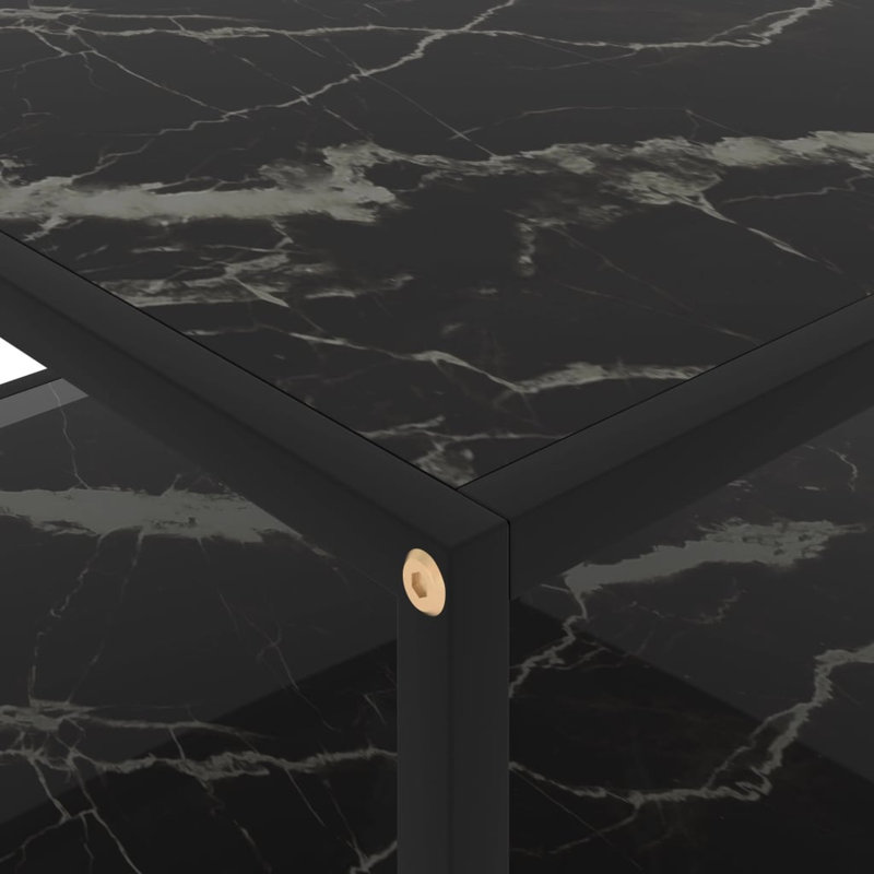 Barnali Frame Coffee Table with Storage, 35cm H x 80cm W x 80cm D, Black