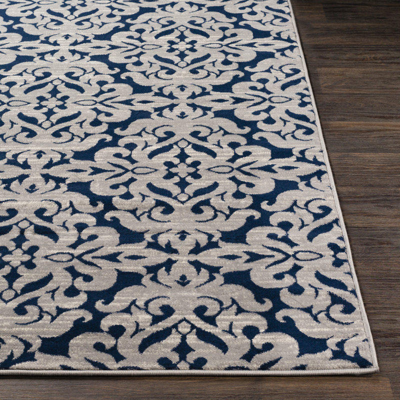 Kent Damask Indoor Rug, Rectangle 9'3" x 12'3"