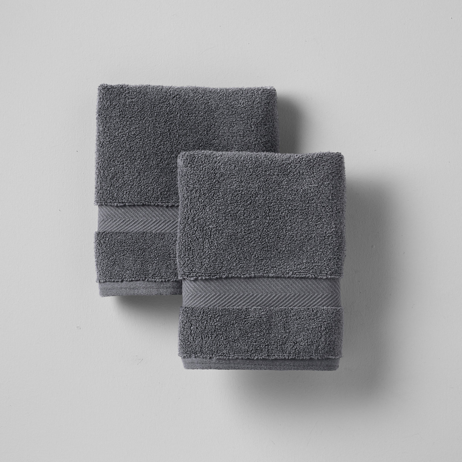 Rane Plush Cotton Hand Towel, Charcoal