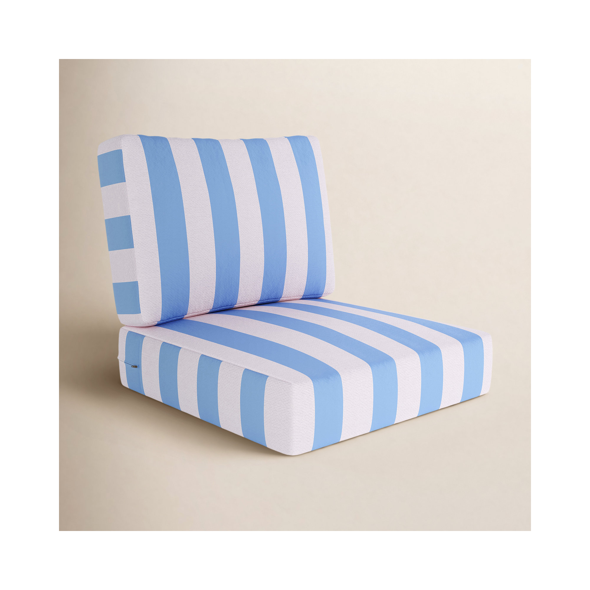 Amala Indoor/Outdoor Sunbrella® Cushion, Sunbrella Refuge Ocean, 25" W x 5" D