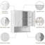 Armoire de cuisine murale - Blanc - Armoire murale pour buanderie / salle de bain, tablette réglable, rangement pour porte, armoire à pharmacie, cuisine / buanderie / salle de bain