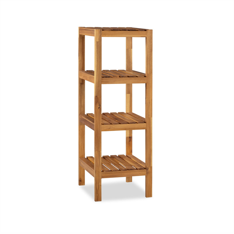 4-Tier Acacia Wood Conner Rack, 4