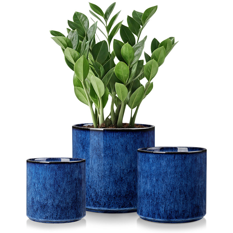 ZTHPOT Ceramic Pot Planter, Blue