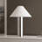 Cheri 20.5 Inch Chrome/White Metal Table Lamp-1473850829