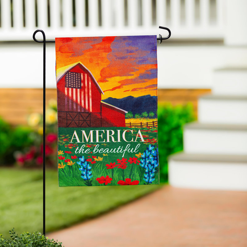 Drapeau America The Beautiful Burlap Garden