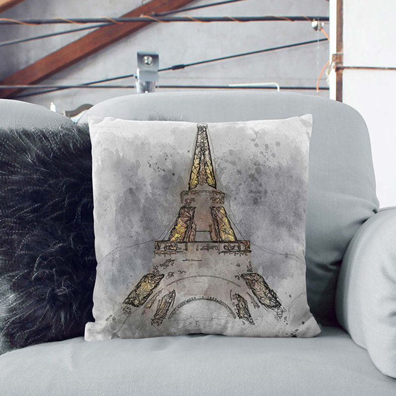 Square Throw Cushion, 40cm H x 40cm W x 15cm D, Black