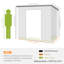 Outsunny 6 x 4FT Garden Shed Easy to Assemble Lockable Door Light Grey