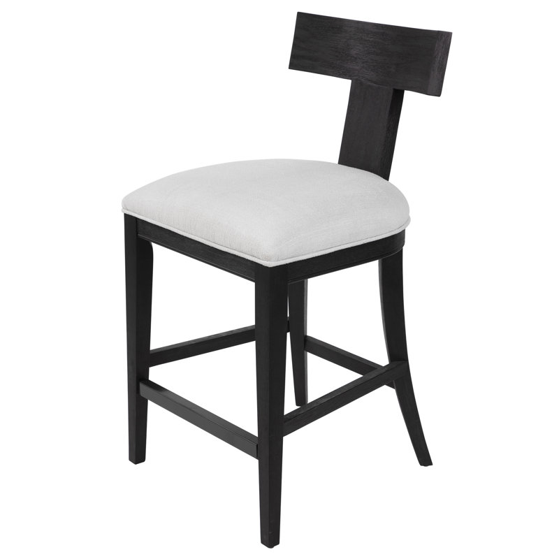 Tabouret de comptoir 26 po Yasmina, Noir anthracite