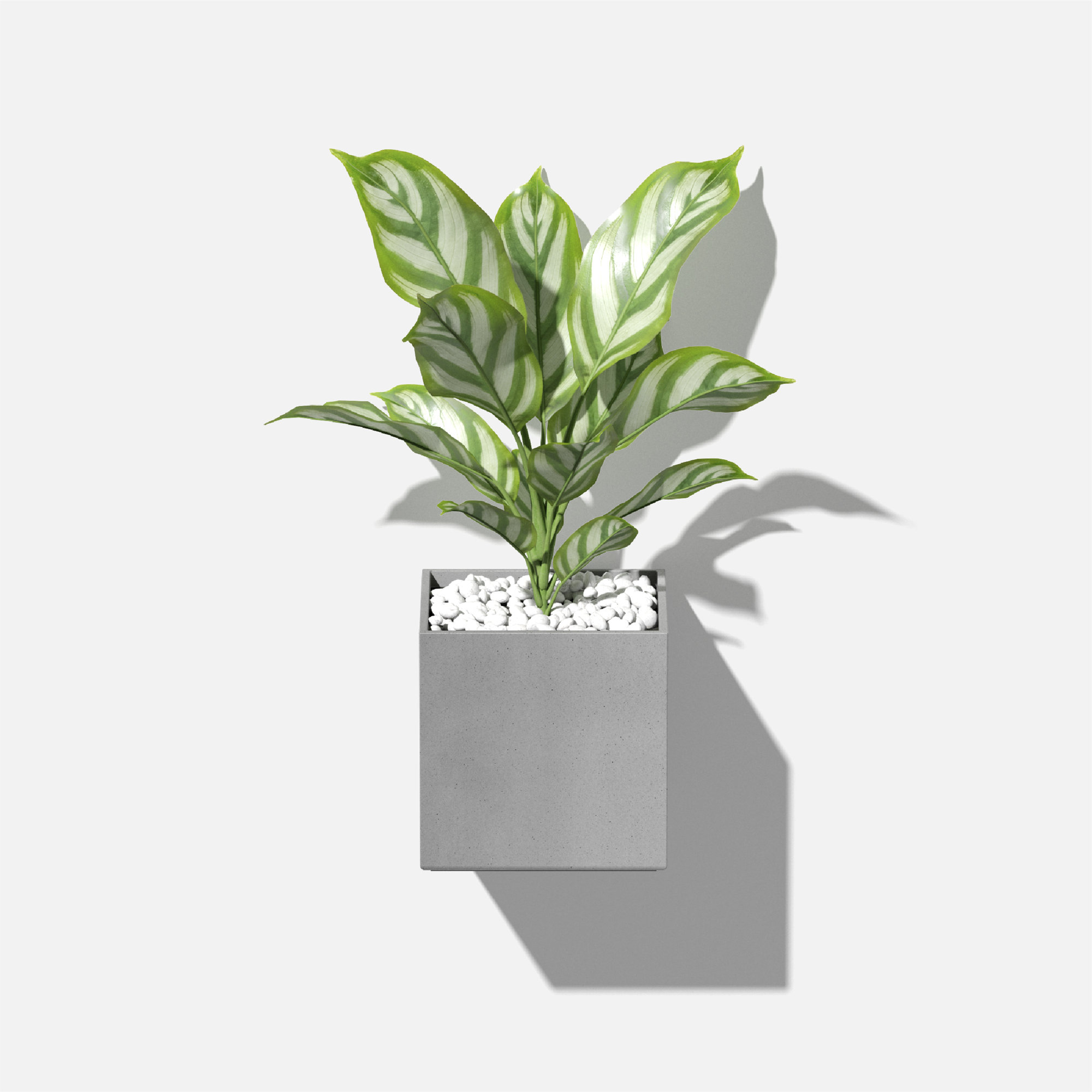 Geo Series Cube Hanging Planter, Set Of 1, Gray