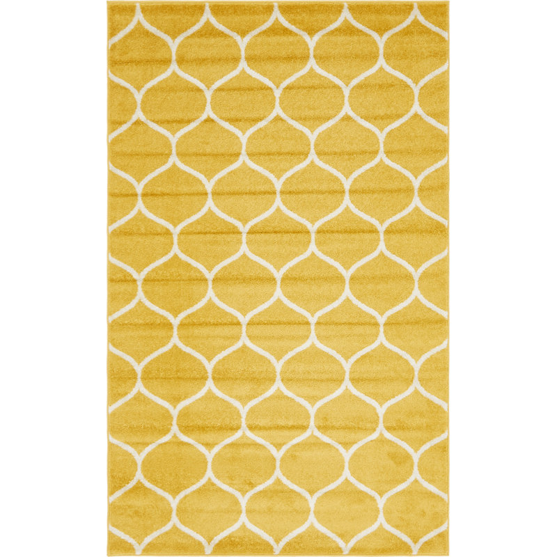 Llanet Geometric Indoor Rug, Rectangle 5'3" x 8'