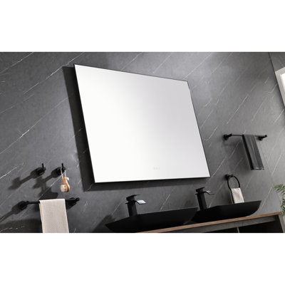 Miroir de salle de bain 48 po x 36 po à DEL avec dossier, brouillard, réglable, convient pour le rasage et les vêtements 48 po x 36 po