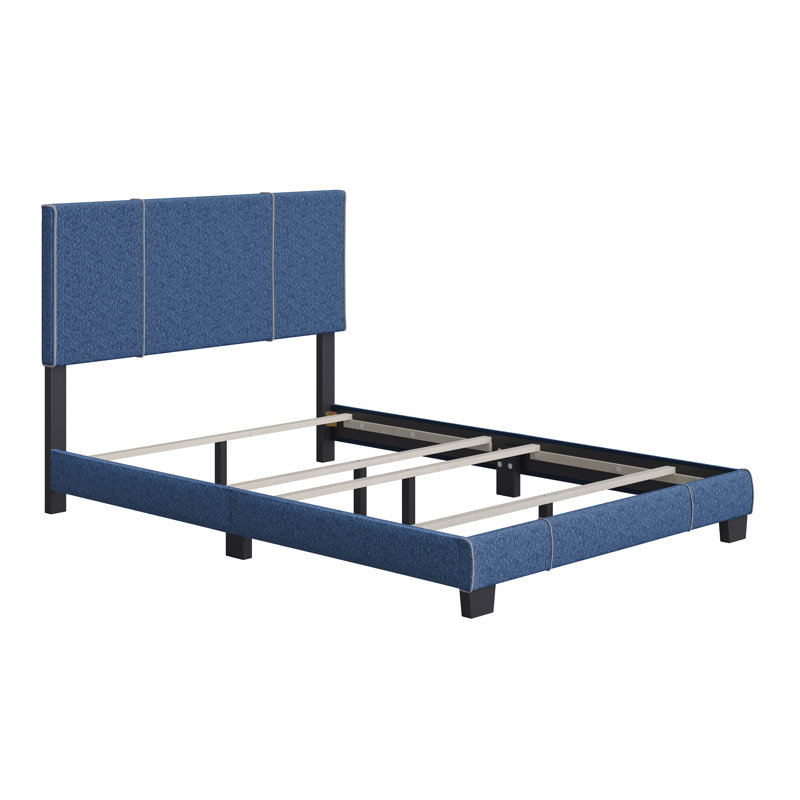 Lit plateforme tapissier Boyd Sleep Lucena, Grand, Bleu