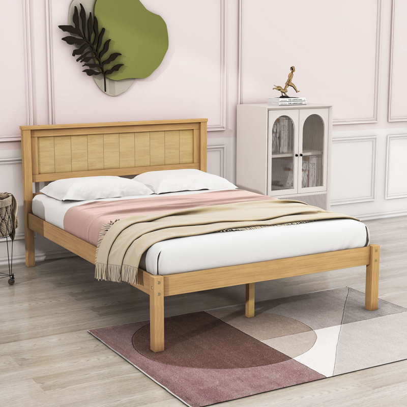 Citarelli Wood Platform Bed with Headboard, Full