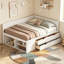 Lit de jour double avec tiroirs et tablettes-312425641
