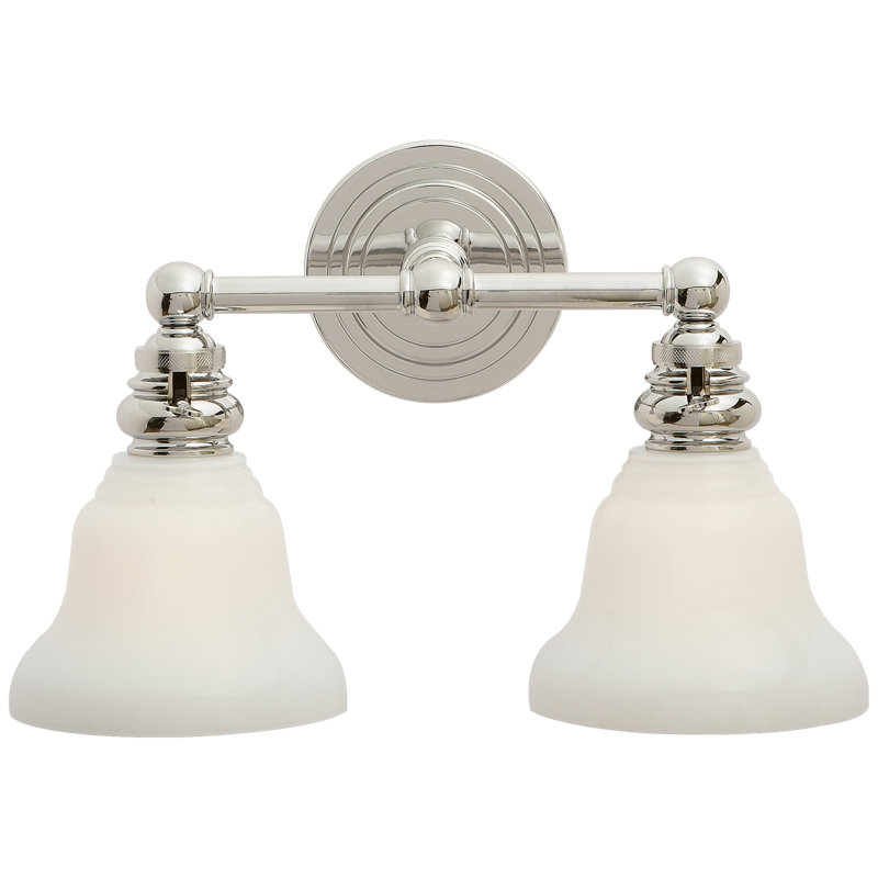 Chapman & Myers Boston Functional Double Light, Polished Nickel