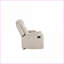 Fauteuil inclinable manuel inclinable avec bras de rangement, revêtement en chenille | Gris clair | Bois synthétique