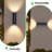 Modern Cylinder Wall Lights Up And Down E26 Outdoor Wall Light Fixture Matte Black, Waterproof Porch Light, Outdoor Sconce, For Patio, Garage, Doorway-720520659
