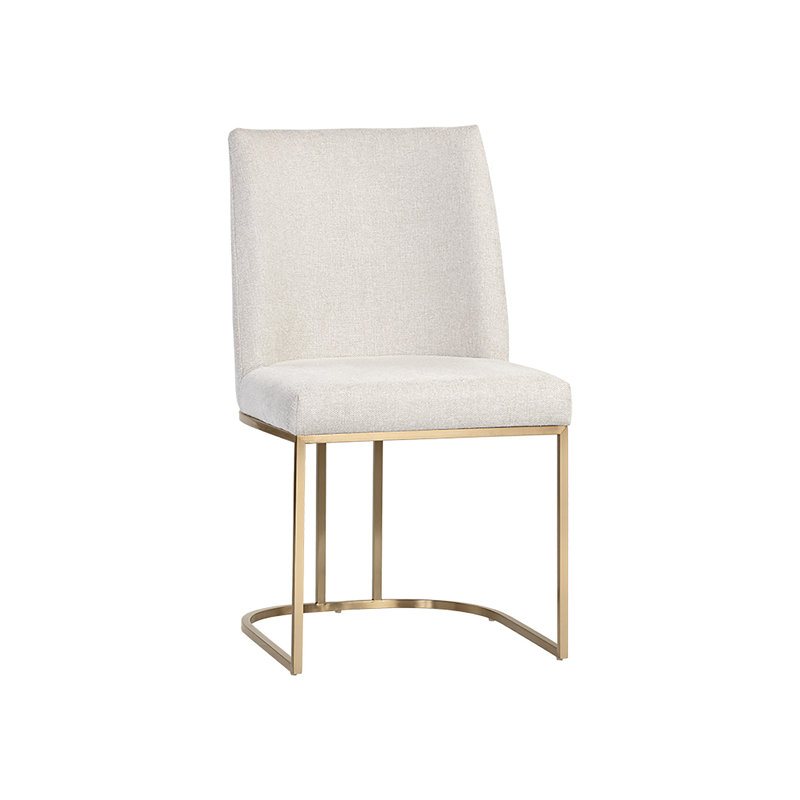 Rayla Upholstered Dining Chair, Cream Performance Basketweave