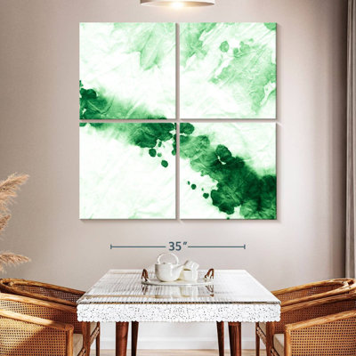 Vert et blanc abstrait