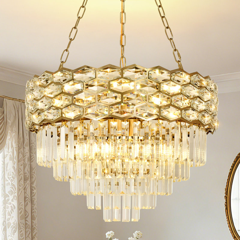 Chandelier, 45cm H 55cm W 55cm D, 4 Tiers
