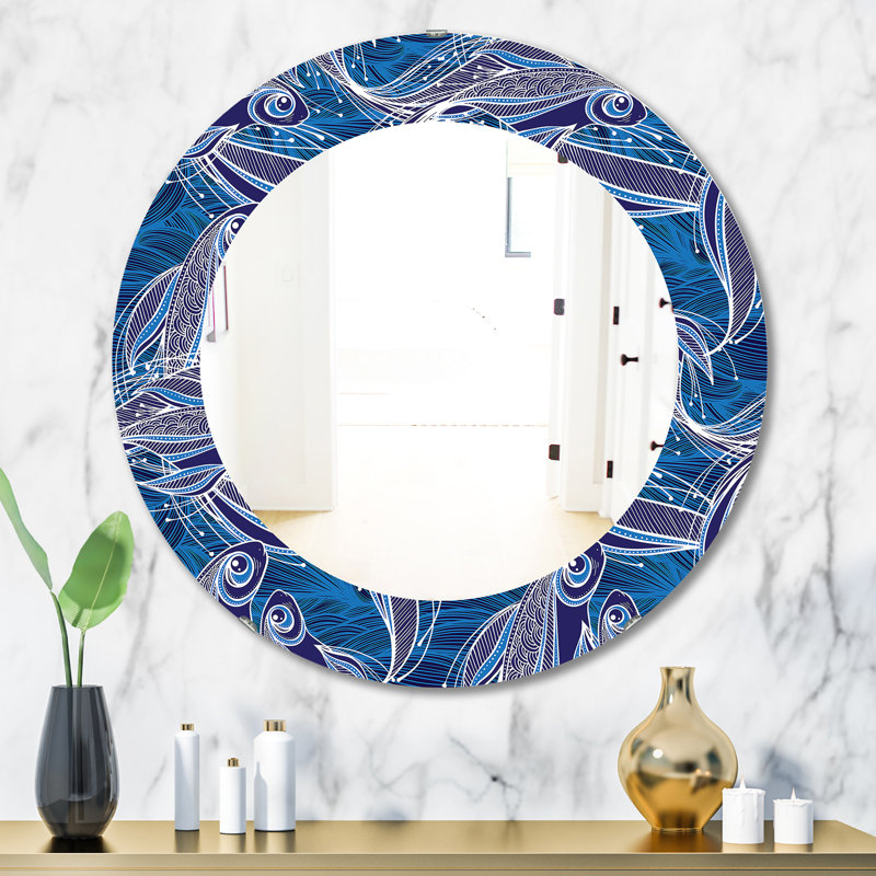 Miroir mural Fantastic Fishes, H 23,6 po x l 23,6 po