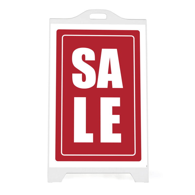 Enseigne de vente de trottoir, Blanc
