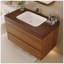 Meuble-lavabo flottant moderne 29,9 po avec comptoir en faux marbre et lavabo encastré en céramique, fixation murale pour petites salles de bain et appartements-311141647