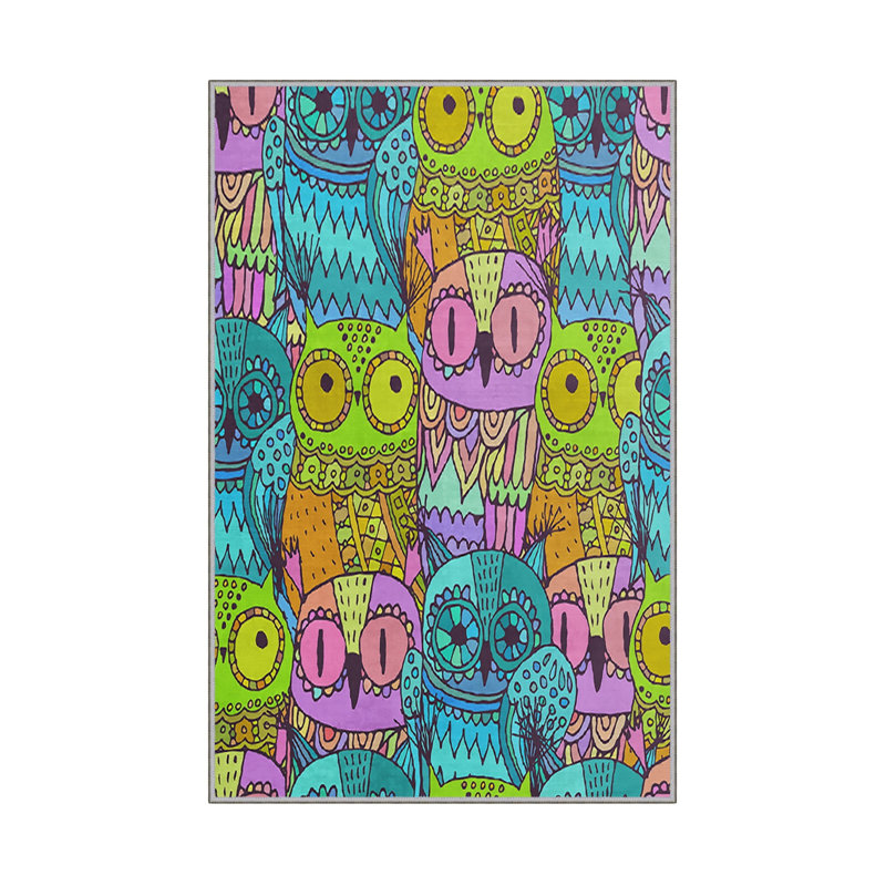 Soft Hall Carpet 2.6 x 4.9 Feet | 100% Polyester, 0.04 in Pile Height | Antibacterial, Non-Slip Underside | Woven with 3D Digital Printing | Machine Washable | Durable & Stylish for Entryways & Living Rooms