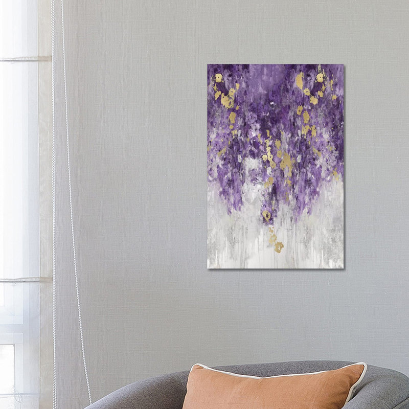 « Cascade Purple » par Nikki Robbins-impression, H 26 po x l 18 po x 1,5 po, Toile tendue