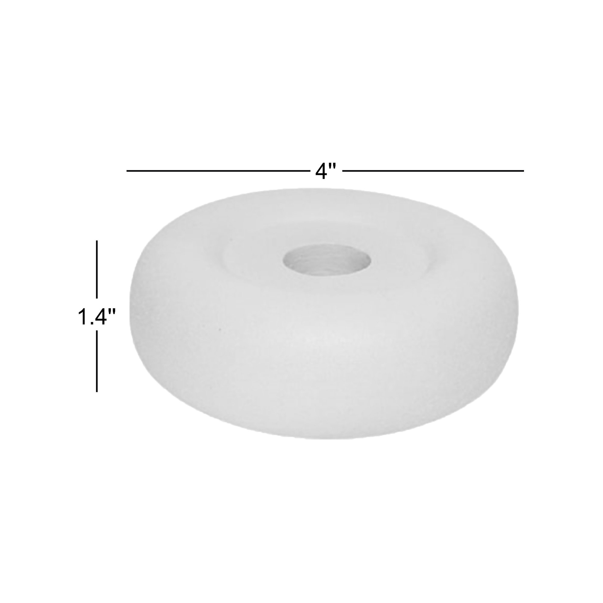 Giedre Aluminium Candle Holder 1.4"H, White