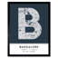 Bangalore City Map Bangalore India City Map Navy 1 Piece Single Picture Frame Wall Art
