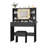 Modern Makeup Vanity with LED Mirror, USB Outlets, 2 Drawers & Stool-722624269