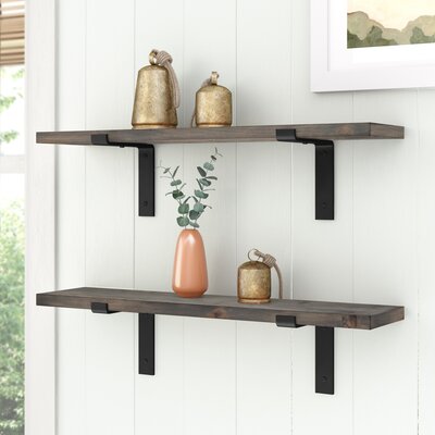 Sand & Stable Jensenn 2 Piece Pine Bracket Shelf & Reviews 