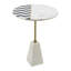 Table de bout piédestal en marbre véritable