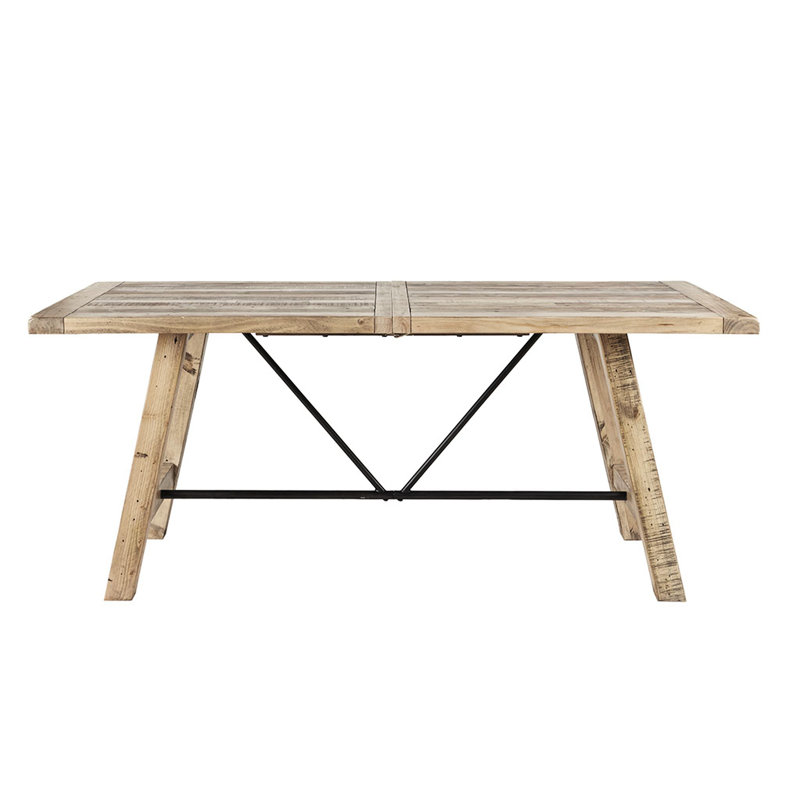 Table de salle à manger en bois massif Style 6 pièces pour 6 personnes