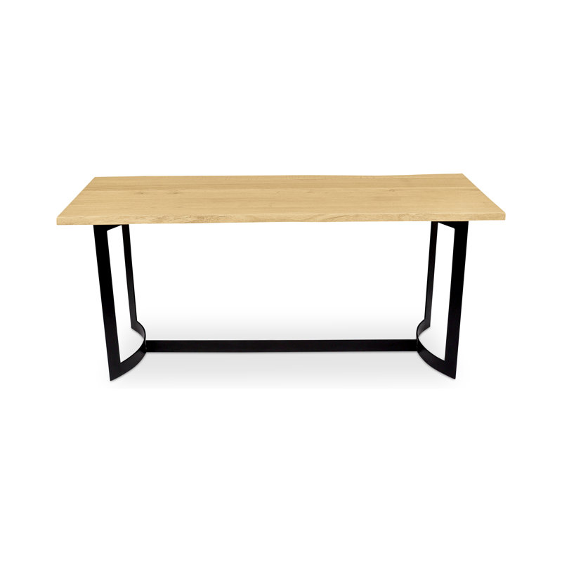 Bent Solid Wood Dining Table, Natural Oak/Brown, Oak