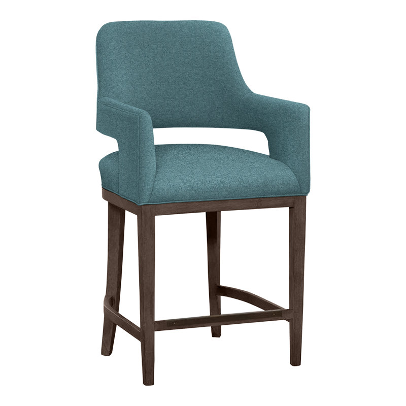 Tabouret de bar et de comptoir Josie, Noisette, Turquoise 8789, Tabouret de comptoir (siège d'une hauteur de 26,5