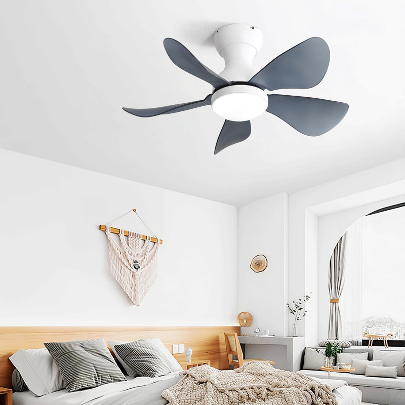 Petit ventilateur encastré 29 pales encastré 29 pales 5 lumières ABS réversibles avec lumière DEL à intensité variable, Blanc