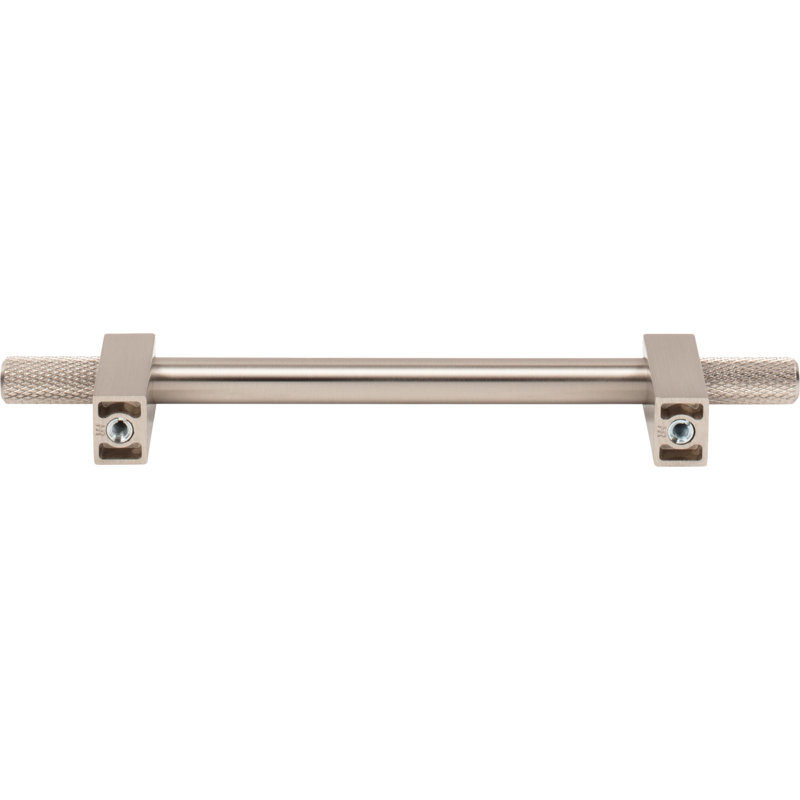 Larkin 4 Knurled Ends Bar Pull, Satin Nickel, 3 3/4"